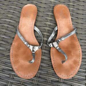 Size 6W- Coach sandals silver